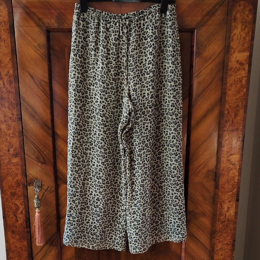 Vintage Silk Leopard Print Cullottes
